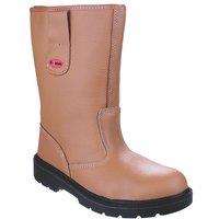 Centek FS334 Size 8 Tan Steel Toe Cap Safety Rigger Wellies (809XC)