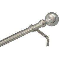 Renaissance Brushed Nickel Curtain Pole 28/25mm x 120-210cm (810CK)