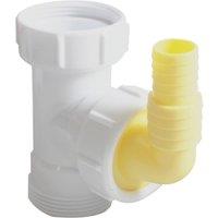 Flomasta Appliance Tee Piece Connector White 48mm (810JN)