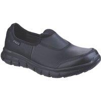Skechers Sure Track Size 2 Womens Black Slip-On Occupational Work Shoes (810YR)