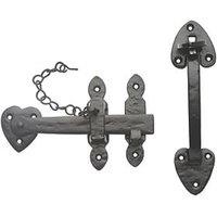 Hardware Solutions Fleur De Lis Suffolk Latch Antique Black (811KK)