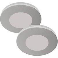 Sensio Apex TrioTone Round LED Under Cabinet Lights Steel 3.2W 100lm 2 Pack (811PE)