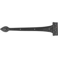 GateMate Black Straight Ornamental Heavy Duty Tee Hinges 100mm x 18" x 450mm 2 Pack (811YV)