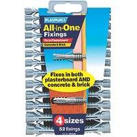 Plasplugs All-in-One Wall Plugs 52 Pcs (8120K)