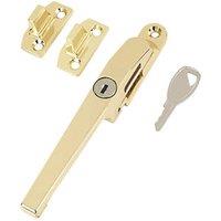 Smith & Locke Left or Right-Handed Modern Locking Casement Fastener Polished Brass (8123R)