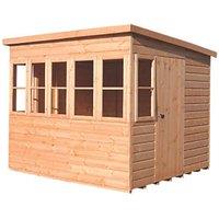 Shire Sunpent 8' x 8' (Nominal) Pent Shiplap T&G Timber Shed (8126X)