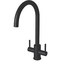 ETAL Dart Twin Lever Kitchen Mixer Tap Matt Black (812FJ)