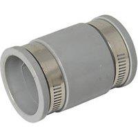 FloPlast WF08 Flexi Waste Straight Coupling Grey 38-45mm x (81383)