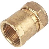 Flomasta Brass Compression Adapting Female Coupler 22mm x 3/4" (81402)