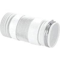 McAlpine MACFIT Flexible Straight Toilet Pan Connector White 140-280mm (8145P)