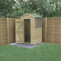 Forest Beckwood 4' x 3' (Nominal) Apex Shiplap Timber Shed with Assembly (814PW)