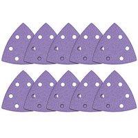 Trend AB/OSC/180A 180 Grit 6-Hole Punched Multi-Material Abrasive Sanding Sheets 93mm x 93mm 10 Pack (814PX)