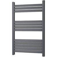 Towelrads 800mm x 500mm 1166BTU Black Flat Designer Towel Radiator (814RY)