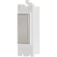 Contactum 1-Module Grid Blanking Plate Brushed Chrome (815RV)