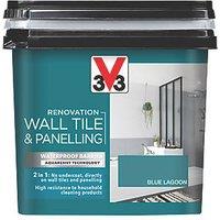 V33 750ml Lagoon Blue Satin Tile Paint (816FW)