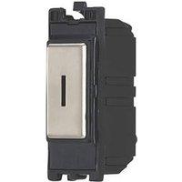 Contactum 20AX Grid DP Key Switch Brushed Steel with Black Inserts (818RV)