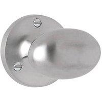 Smith & Locke Oval Mortice Knobs 55mm Pair Satin Chrome (8191H)