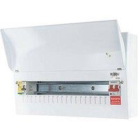 Lewden PRO 22-Module 18-Way Part-Populated Main Switch Consumer Unit with SPD (819HM)