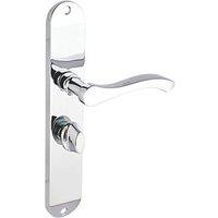 Smith & Locke Bigbury Fire Rated Long WC Door Handles Pair Polished Chrome (819HY)