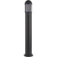 Saxby Louvre 1000mm Outdoor Bollard Matt Black With Photocell Sensor (819VX)