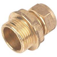 Flomasta Brass Compression Adapting Male Coupler 15mm x 3/4" (82086)