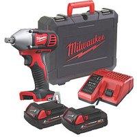 Milwaukee M18 BIW12-202C 18V 2 x 2.0Ah Li-Ion RedLithium Brushless Cordless Impact Wrench (820GE)