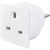 Masterplug 13A Unfused Travel Adaptor White (820HX)