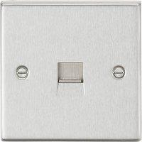 Knightsbridge 1-Gang Master Telephone Socket Brushed Chrome (820TX)