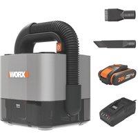 Worx WX030 20V 1 x 2.0Ah Li-Ion PowerShare Cordless L Class Portable Vacuum Cleaner (820YU)