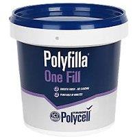 Polycell Trade Polyfilla One Fill Tub White 1Ltr (82124)