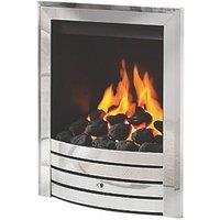 Be Modern Design Chrome Rotary Control Inset Gas Manual Fire 510mm x 173mm x 605mm (821TT)