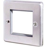LAP 2-Module Modular Faceplate Brushed Stainless Steel (82296)