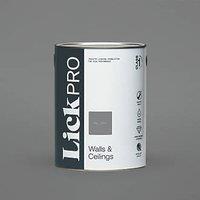 LickPro Max+ 5Ltr Grey RAL 7037 Matt Emulsion Paint (822JY)