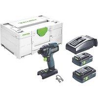 Festool TID 18 HPC I-Plus 18V 2 x 4.0Ah Li-Ion Airstream Brushless Cordless Impact Drill (822KG)