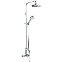 Bristan Prism Rear-Fed Exposed Chrome Thermostatic Mixer Shower with Rigid Riser Kit & Diverter (822RH)