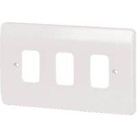 MK Grid Plus 3-Module Grid Faceplate White (82380)