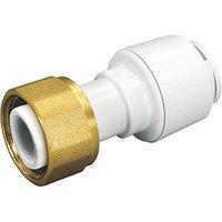 FloPlast FloFit+ Plastic Push-Fit Straight Tap Connector 15mm x 3/4 (823RF)