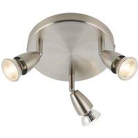 Saxby Amalfi Round 3-Light Spotlight Satin Nickel (823VX)