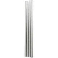 Glow 1800mm x 275mm 3224BTU Matt Chrome Vertical Designer Radiator (8245F)