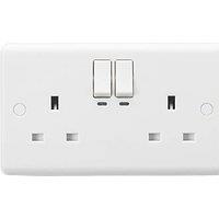 Knightsbridge 13A 2-Gang SP Switched Smart Socket White (824TY)