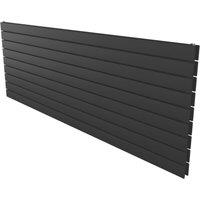 Ximax Oceanus Duplex 670mm x 1800mm 6502BTU Black Horizontal Designer Radiator (824YE)