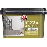 V33 2Ltr Taupe Satin Acrylic Floor Paint (825FW)