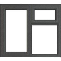 Crystal Left-Hand & Top Opening Clear Double-Glazed Casement Anthracite Grey uPVC Window 1190mm x 1115mm (825JP)