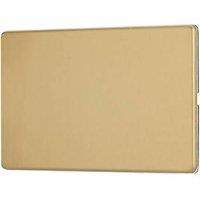 Contactum Lyric 2-Gang Blanking Plate Brushed Brass (825RP)