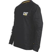CAT Trademark Banner Long Sleeve T-Shirt Black 3X Large 54-56" Chest (825VG)