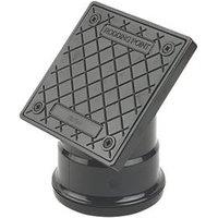 FloPlast Push-Fit Single Socket 45 Square Rodding Point (Socketed) 110mm (82622)