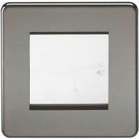 Knightsbridge Screwless 2-Module Modular Faceplate Black Nickel (826YA)