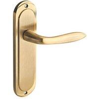 Designer Levers Mocho Fire Rated Latch Lever Door Handle Pair Antique Brass (827KK)