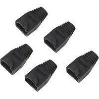 Labgear RJ45 PVC Boots 8mm Black 5 Pack (827KM)