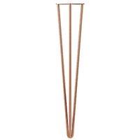 Rothley 3-Pin Hairpin Worktop Leg Polished Copper 710mm (827PP)